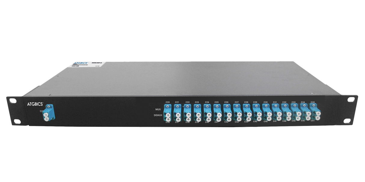 Mux Demux DWDM 32 Channel Simplex LC/UPC, Ch20-51, 1RU, Ind Temp