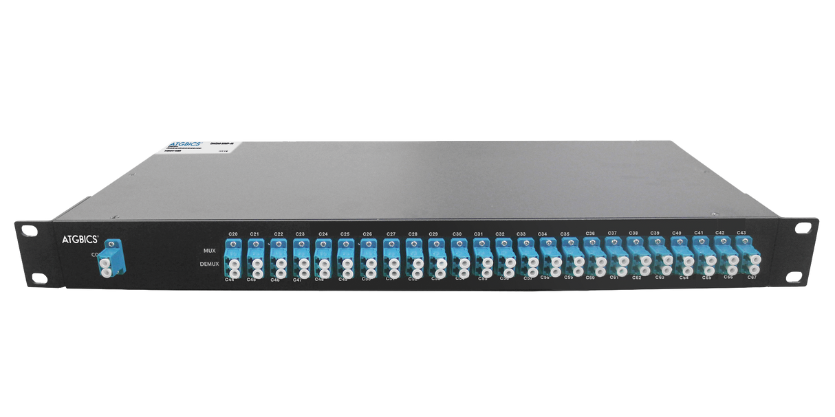 Mux Demux DWDM 48 Channel Simplex LC/UPC, Ch20-67, 1RU, Ind Temp