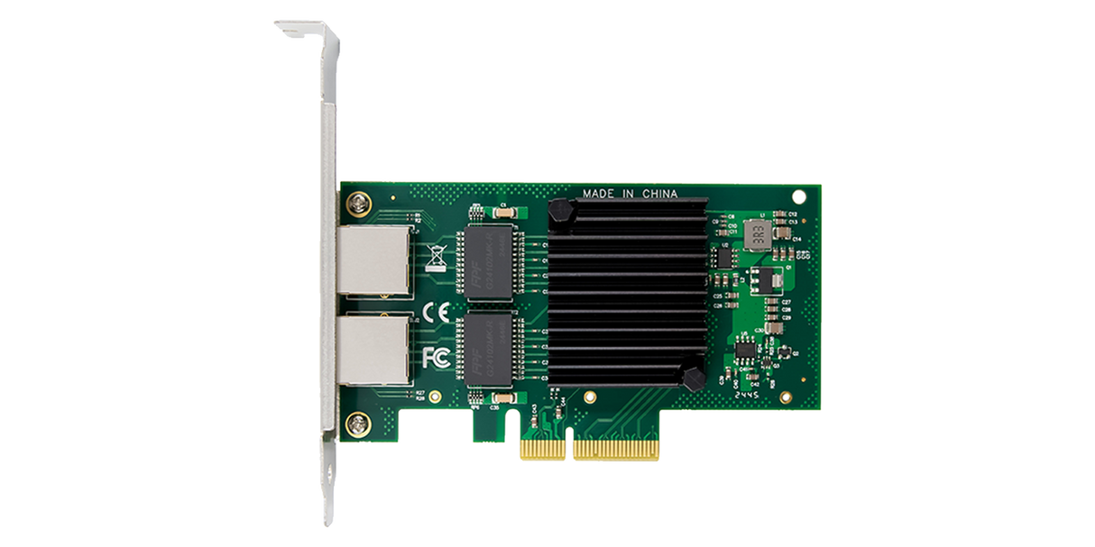 HPE® 458492-B21 alternative Intel I350 NIC PCIe 2.1 x4 Dual Port 1GbE RJ45