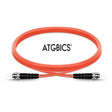 ST-ST OM2, Fibre Patch Cable, Multimode, Duplex, Orange, 0.5m
