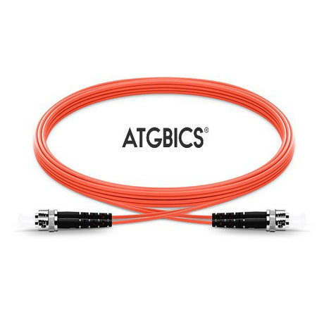 ST-ST OM2, Fibre Patch Cable, Multimode, Duplex, Orange, 0.5m