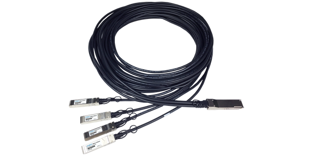CAB-QSFP28-4SFP25G-CU1M-C1 Champion One® compatible Direct Attach Copper Breakout Cable 100GBase-CU QSFP28 to 4x25GBase-CU SFP28 (Passive Twinax, 1m)