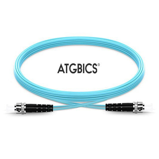 ST-ST OM4, Fibre Patch Cable, Multimode, Duplex, Aqua, 50m