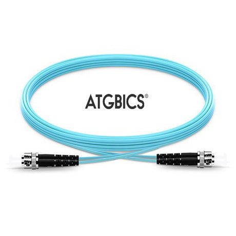 ST-ST OM4, Fibre Patch Cable, Multimode, Duplex, Aqua, 50m