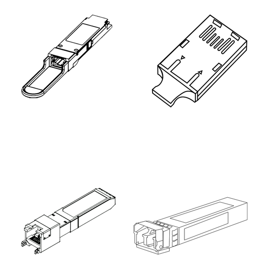 Sketched outlines of various transceiver products
