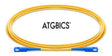 SC-SC OS2, Fibre Patch Cable, Singlemode, Simplex, Yellow, 2m, ATGBICS