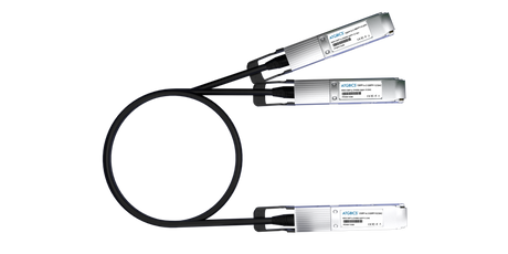 DAC-A-OSFP-2X400G QSFP112-3M Universally Coded MSA compliant Direct Attach Copper Breakout Cable 800GBase OSFP to 2x400GBASE QSFP112 (Finned Top, Active, 3m)