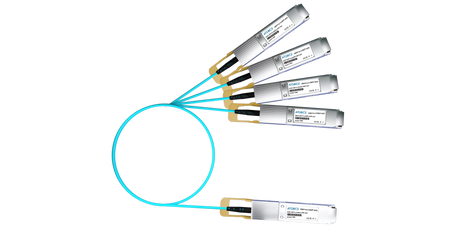 AOC-OSFP112-4X200G OSFP112-1M Universally Coded MSA Compliant Active Optical Breakout Cable 800GBase OSFP112 to 4X200GBase OSFP112 (850nm, MMF, 1m)