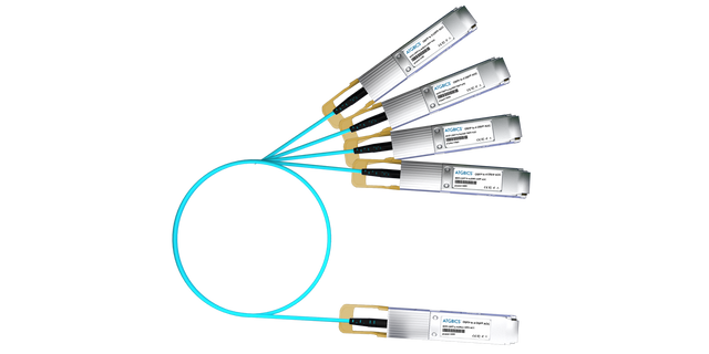 AOC-OSFP112-4X200G OSFP112-30M Universally Coded MSA Compliant Active Optical Breakout Cable 800GBase OSFP112 to 4X200GBase OSFP112 (850nm, MMF, 30m)