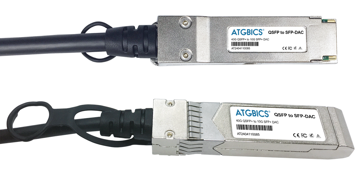 SOLR-QSFP1SFP-5MP Solarflare® Compatible Direct Attach Copper Cable 40GBase-CU QSFP+ to 10GBase-CU SFP+ (Passive Twinax, 5m)