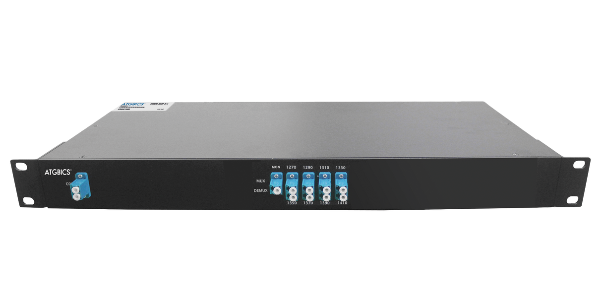 Mux Demux CWDM 8+1 Channel Simplex LC/UPC, Mon Port, 1270-1410nm, 1RU