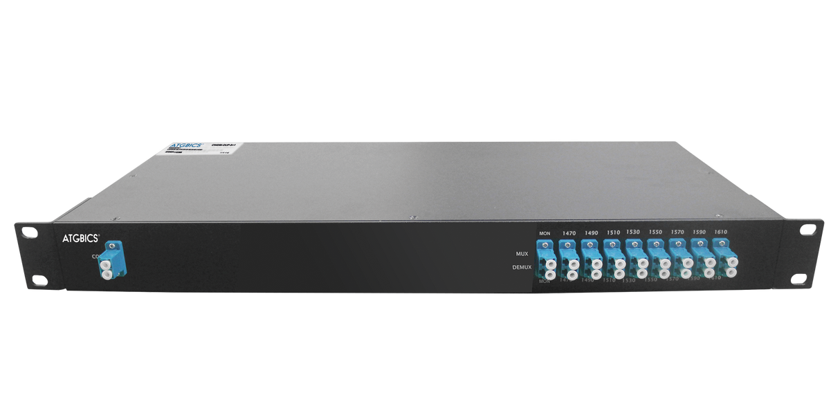 Mux Demux CWDM 8+1 Channel Duplex LC/UPC, Mon Port, 1470-1610nm, 1RU