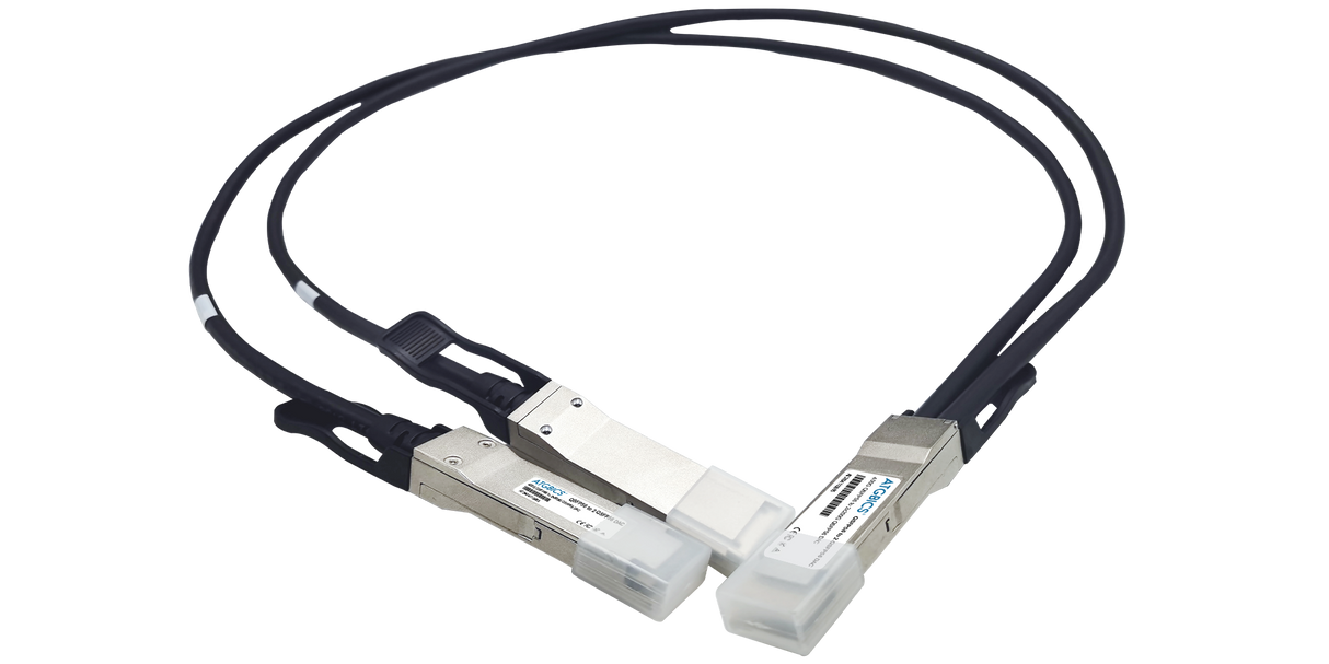 DAC-QSFP56-2XQSFP56-2M Universally Coded MSA Compatible Direct Attach Copper Breakout Cable 400GBase PAM4 QSFP56 to 2X100GBase PAM4 QSFP56 (Passive Twinax, 2m)