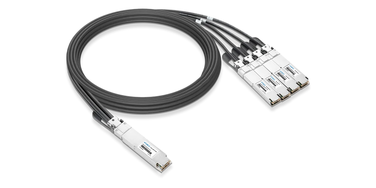 DAC-A-OSFP-4X200G QSFP112-3M Universally Coded MSA compliant Direct Attach Copper Breakout Cable 800GBase OSFP to 4x200GBASE QSFP112 (Finned Top, Active, 3m)