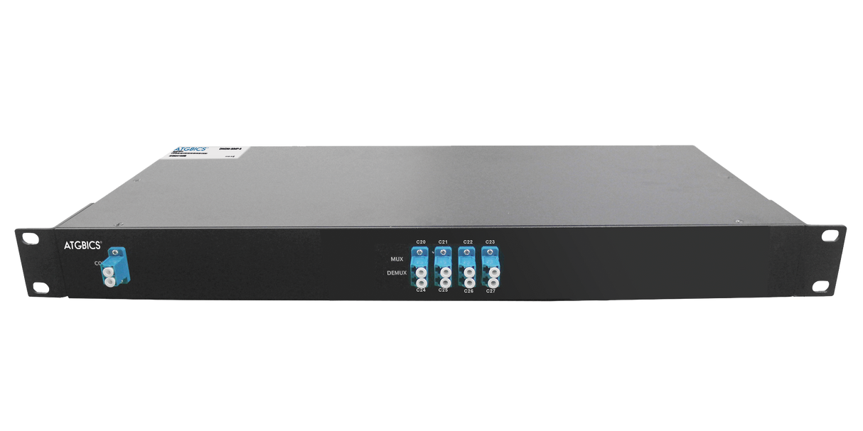 Mux Demux DWDM 8 Channel Simplex LC/UPC, Ch20-27, 1RU, Ind Temp