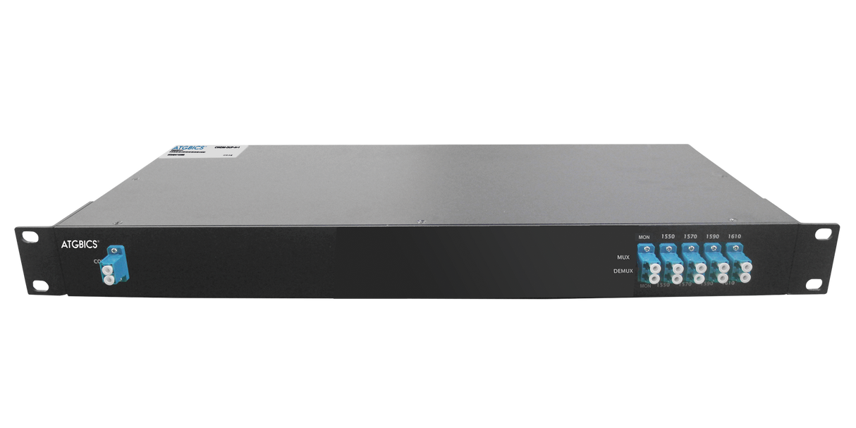 Mux Demux CWDM 4+1 Channel Duplex LC/UPC, Mon Port, 1550-1610nm, 1RU, Ind Temp