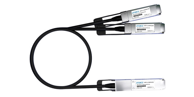 FN-CABLE-QSFPDD-2QSFP56-LB5 Fortinet® compatible Direct Attach Copper Breakout Cable 400GBase PAM4 QSFP-DD to 2x200GBase QSFP56 (Passive Twinax, 2.5m)