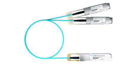 AOC-OSFP112-2X400G OSFP112-30M Universally Coded MSA Compliant Active Optical Breakout Cable 800GBase OSFP112 to 2x400GBase OSFP112 (850nm, MMF, 30m)