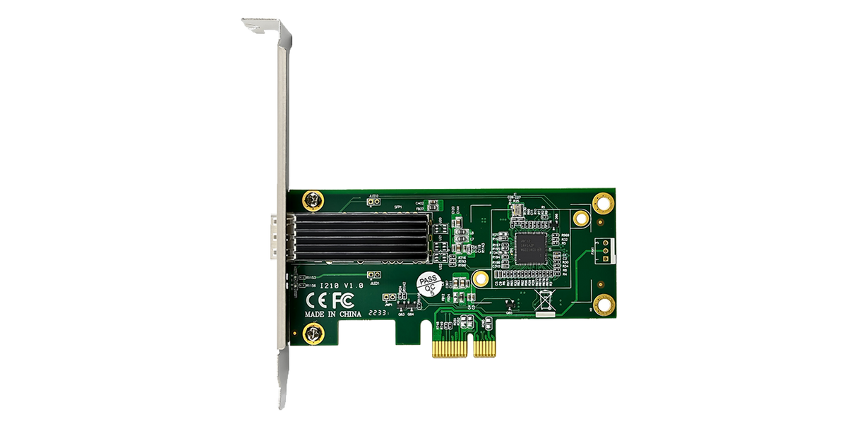 Intel I210 based NIC PCIe 2.1 x1 Single Port 1GbE Open Mini GBIC