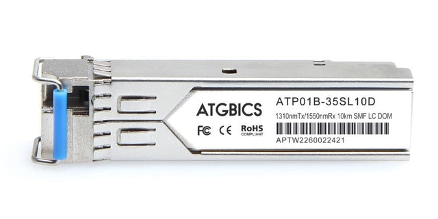 3CSFP9-86 3COM® Compatible Transceiver SFP 100Base-BX-U (Tx1310nm/Rx1550nm, SMF, 10km, LC, DOM), ATGBICS