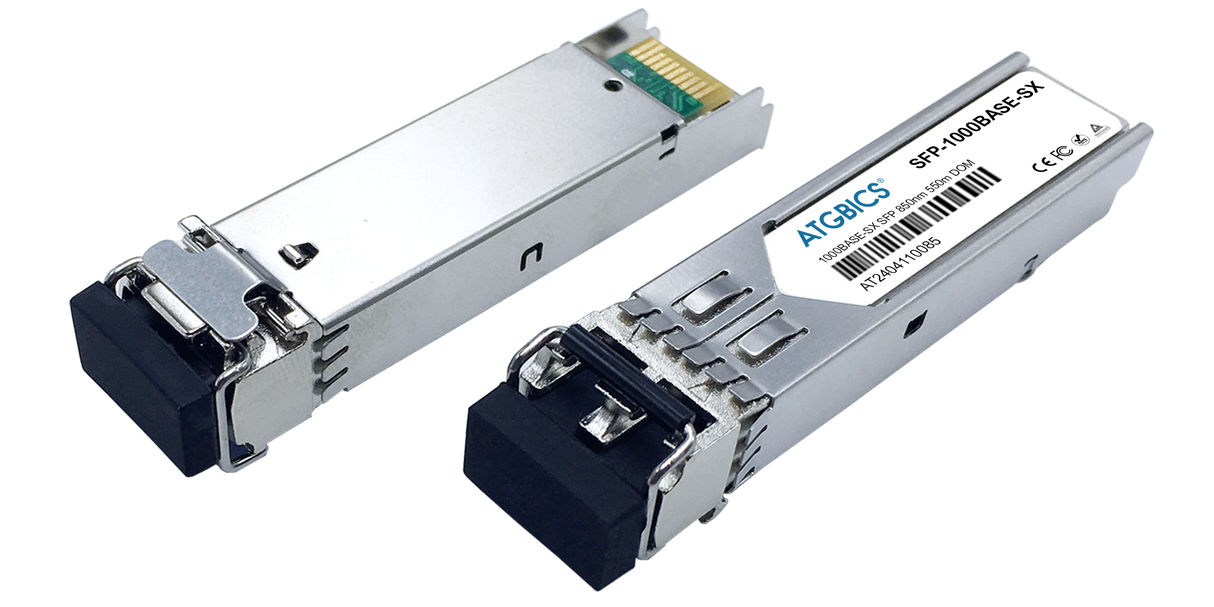 AFBR-5715PZ-RA Avago Broadcom® Compatible Transceiver SFP 1000Base-SX (850nm, MMF, 550m, LC, DOM, Ext Temp), ATGBICS
