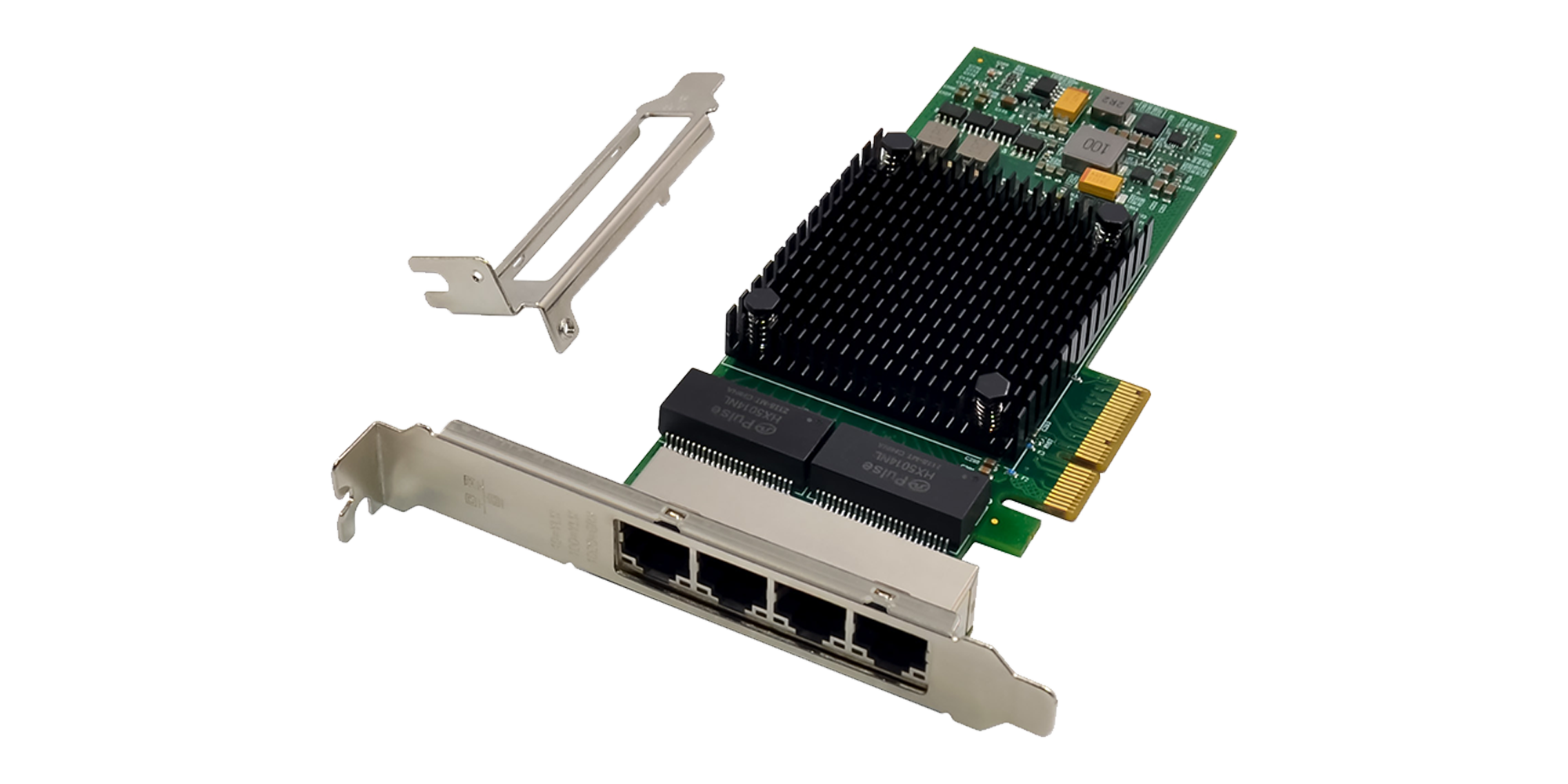 拡張カード 512118 10Gtek Intel I350 PCI-E 2.1 X4 Intel I350 based NIC PCIe 2.1 x4 Quad Port 1GbE RJ45 – ATGBICS