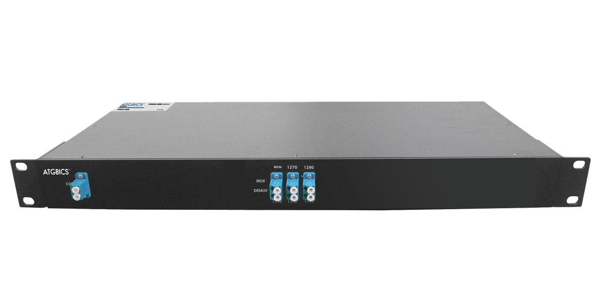 Mux Demux CWDM 4+1+1 Channel Simplex LC/UPC, Mon Port, 1270-1330nm, 1RU, Ind Temp 