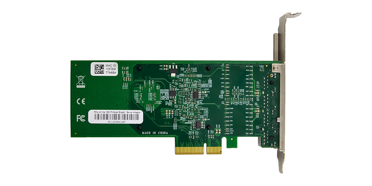 Intel I350 based NIC PCIe 2.1 x4 Quad Port 1GbE RJ45