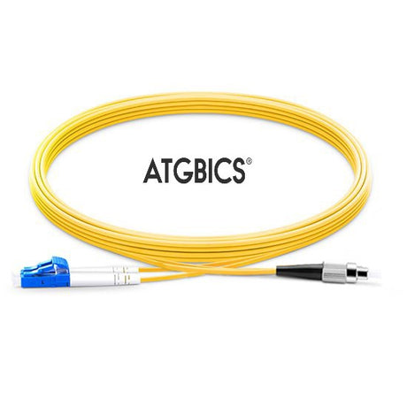LC-FC OS2, Fibre Patch Cable, Singlemode, Duplex, Yellow, 0.5m