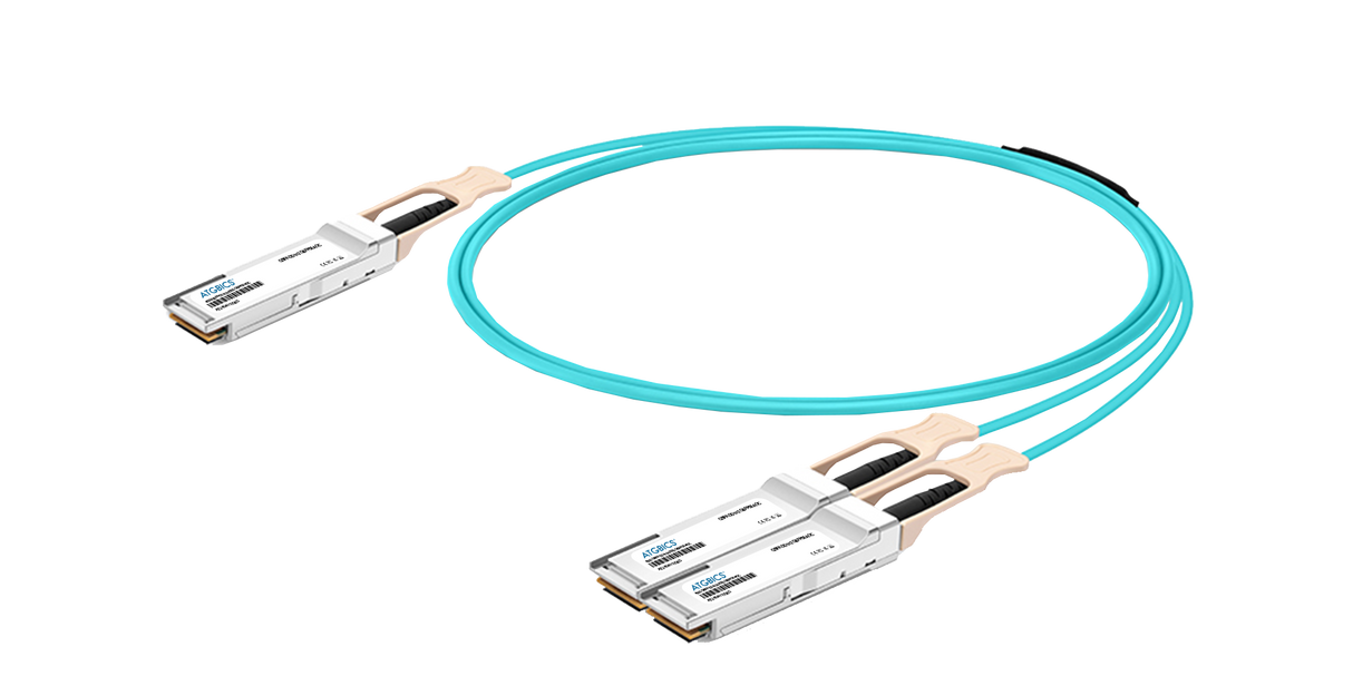 QDD-2X200G-AOC-3M Juniper® compatible Active Optical Breakout Cable 400GBase QSFP-DD to 2x200GBase QSFP56 (850nm, MMF, 3m)