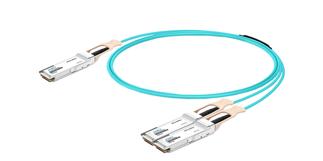 QDD-2X200G-AOC-3M Juniper® compatible Active Optical Breakout Cable 400GBase QSFP-DD to 2x200GBase QSFP56 (850nm, MMF, 3m)