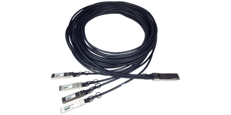 DAC-QSFP28-4SFP25G-3.5M-AT Universally Coded MSA Compliant Direct Attach Copper Breakout Cable 100GBase-CU QSFP28 to 4x25GBase-CU SFP28 (Passive Twinax, 3.5m)