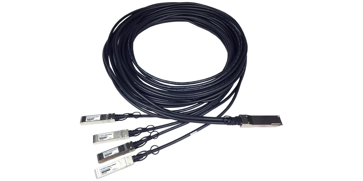 DAC-QSFP28-4SFP25G-2.5M-AT Universally Coded MSA Compliant Direct Attach Copper Breakout Cable 100GBase-CU QSFP28 to 4x25GBase-CU SFP28 (Passive Twinax, 2.5m)