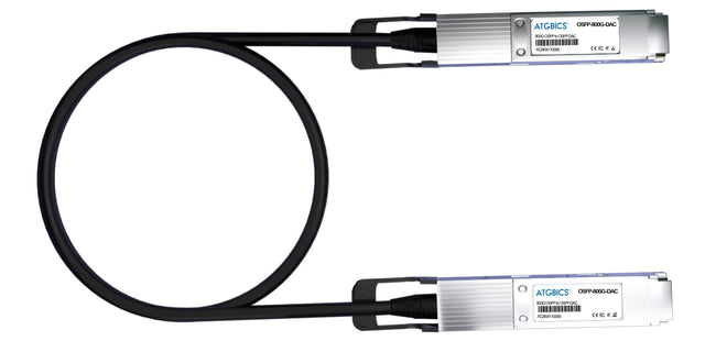 DAC-OSFP-800G-1.5M Universally Coded MSA compliant Direct Attach Copper Cable 800GBase-CR8 (2x 400GBase-CR4) OSFP (Passive Twinax, 1.5m)