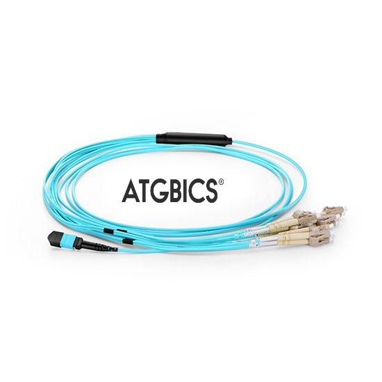 ATGBICS MPO Female-6 LC Duplex 12 Fibres OM3 50/125 Multimode Breakout Cable, Type B, LSZH 3.0, 3m