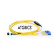 ATGBICS MTP Female-4 LC Duplex 8 Fibres OS2 9/125 Singlemode Breakout Cable, Type B, LSZH 3.0, 7m