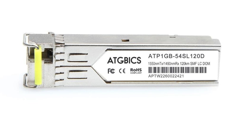 Part Number 1442180G1-120, AdTran Compatible Transceiver SFP 1000Base-BX-D (Tx1550nm/Rx1490nm, 120km, SMF, DOM), ATGBICS