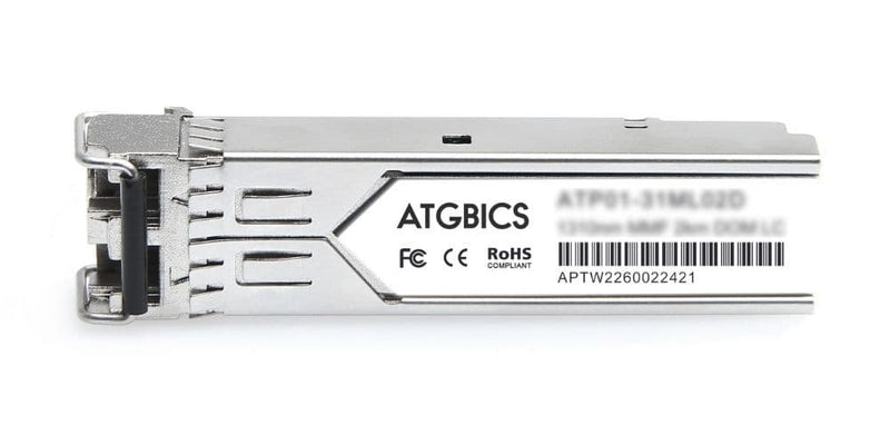 Part Number SFP-1G-BXD53-40-AR, Arista Compatible Transceiver SFP 1000Base-BX-D (Tx1550nm/Rx1310nm, 40km, SMF, DOM), ATGBICS