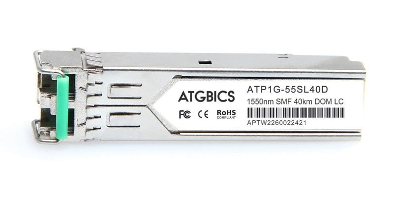 Part Number SFP-GE-S40K-1550 ZTE Compatible Transceiver SFP 1000Base-EX (1550nm, SMF, 40km, DOM), ATGBICS