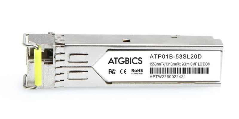 Part Number DEM-220T/10, D-Link Compatible Transceiver SFP 100Base-BX-D (Tx1550nm/Rx1310nm, 20km, SMF, DOM), ATGBICS