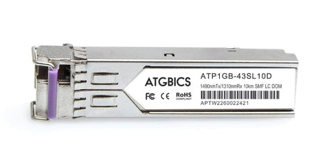 JD099B HPE® Compatible Transceiver SFP 1000Base-BX-D (Tx1490nm/Rx1310nm, SMF, 10km, LC, DOM), ATGBICS
