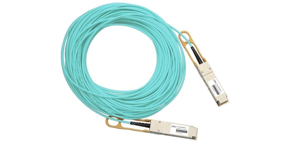 JNP-QSFP28-OAC-10M Juniper® Compatible Active Optical Cable 100GBase QSFP28 (850nm, MMF, 10m), ATGBICS