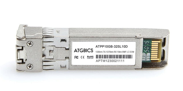JNP-SFP-10G-BX10D Juniper® Compatible Transceiver SFP+ 10GBase-BX-D (Tx1330nm/Rx1270nm, SMF, 10km, LC, DOM), ATGBICS