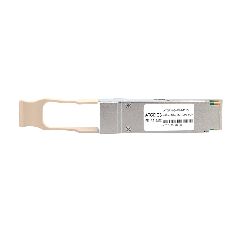 Part Number FTLC9551SEPM, Finisar Compatible Transceiver QSFP28 100GBase-SR4 (850nm, MMF, 100m, MPO, DOM), ATGBICS