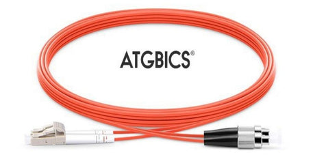 LC-FC OM2, Fibre Patch Cable, Multimode, Duplex, Orange, 10m, ATGBICS