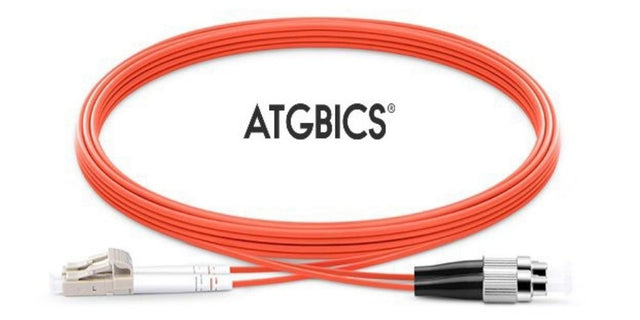 LC-FC OM2, Fibre Patch Cable, Multimode, Duplex, Orange, 8m, ATGBICS