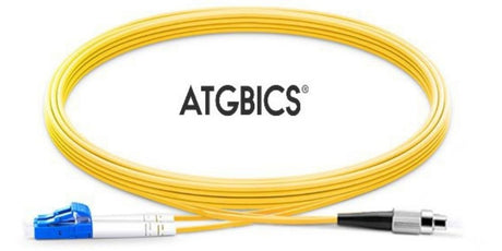 LC-FC OS2, Fibre Patch Cable, Singlemode, Duplex, Yellow, 10m, ATGBICS