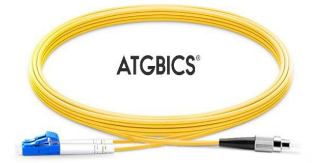 LC-FC OS2, Fibre Patch Cable, Singlemode, Duplex, Yellow, 15m, ATGBICS