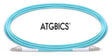 LC-LC OM3, Fibre Patch Cable, Multimode, Simplex, Aqua, 1m, ATGBICS