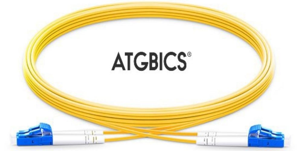 LC-LC OS2, Fibre Patch Cable, Singlemode, Duplex, Yellow, 7m, ATGBICS